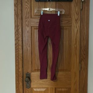 lululemon athletica Burgundy Leggings